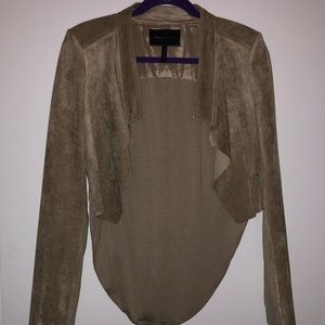 Suede cropped jacket